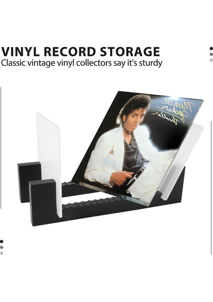 Xin Yue Zhang Vinil Plak Depolama -Vinil Lp Plak Rafı 13,7 Inç Uzunlukta -Vinil Plak Tutucular (Siyah) (Yurt Dışından)
