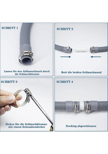 Ξ Ny Ue Zhang Çamaşır Makineleri Için Tahliye Hortumu Uzatması, 2m Tahliye Hortumu Üniversal Çamaşır Makinesi Hortumu, Tahliye Hortumu Bulaşık Makinesi Uzatması (Yurt Dışından) fırsatları