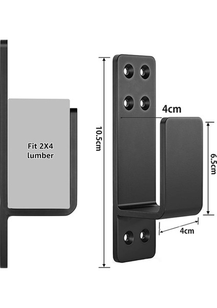 2x4 Kapı Barikat Braketleri Ağır Hizmet Yükseltilmiş Kapı Bar Tutucu Braketleri Ev Güvenlik Için Takım Elbise 2x4 Kereste Siyah (Yurt Dışından) modelleri