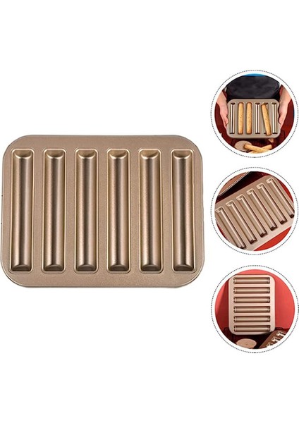 Xin Yue Zhang Bisküvi Çubuk Pişirme Tepsisi Karbon Çelik Galeta Biscotti Ladyfinger Küçük Muffin Cupcake Teneke Tepsi (Yurt Dışından) modelleri