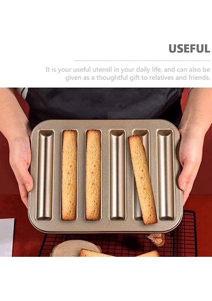 Xin Yue Zhang Bisküvi Çubuk Pişirme Tepsisi Karbon Çelik Galeta Biscotti Ladyfinger Küçük Muffin Cupcake Teneke Tepsi (Yurt Dışından) fırsatları