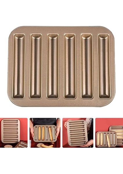 Xin Yue Zhang Bisküvi Çubuk Pişirme Tepsisi Karbon Çelik Galeta Biscotti Ladyfinger Küçük Muffin Cupcake Teneke Tepsi (Yurt Dışından) indirimleri