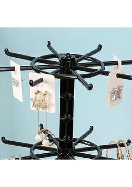 Takı Organizatör 2 Katmanlı Dönen Takı Ekran Standı Dönen Kolye Kulesi Depolama Rafı Küpe Saat Vitrin (Yurt Dışından) indirimleri