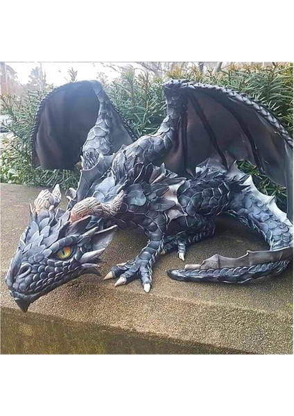 Xin Yue Zhang Bahçe Büyük Çömelme Ejderha Heykeli Heykeli Bahçe Ejderha Heykeli Cadılar Bayramı Açık Gotik Dekor (Yurt Dışından) fiyatları