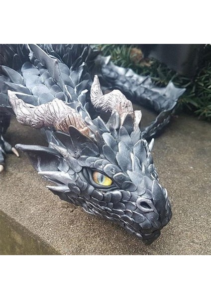 Xin Yue Zhang Bahçe Büyük Çömelme Ejderha Heykeli Heykeli Bahçe Ejderha Heykeli Cadılar Bayramı Açık Gotik Dekor (Yurt Dışından) modelleri