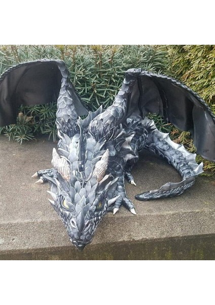 Xin Yue Zhang Bahçe Büyük Çömelme Ejderha Heykeli Heykeli Bahçe Ejderha Heykeli Cadılar Bayramı Açık Gotik Dekor (Yurt Dışından) indirimleri