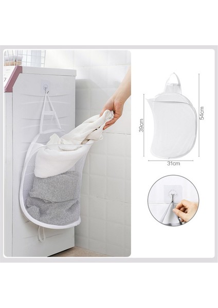 Katlanabilir Depolama Çamaşır Sepeti Organizatör Kirli Giysiler Örgü Çanta Duvara Monte Banyo Giysileri Asılı Sepetler Kova (Yurt Dışından) fiyatları