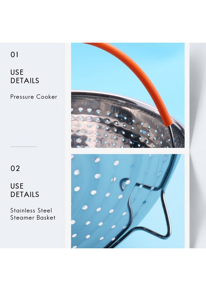 Xin Yue Zhang Küçük Boy Paslanmaz Çelik Buharda Pişirme Sepeti Haşlanmaya Dayanıklı Buharda Kafes Çok Fonksiyonlu Meyve Temizleme Sepeti (Yurt Dışından) indirimleri