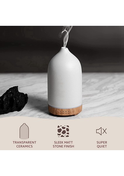 Xin Yue Zhang 250 ml Aromaterapi Uçucu Yağ Difüzörü Hava Nemlendirici Serin 7 Renkli LED Işıkları Ev-Abd Tak Için Seramik Difüzör (Yurt Dışından)