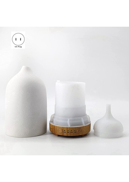 Xin Yue Zhang 250 ml Aromaterapi Uçucu Yağ Difüzörü Hava Nemlendirici Serin 7 Renkli LED Işıkları Ev-Abd Tak Için Seramik Difüzör (Yurt Dışından)