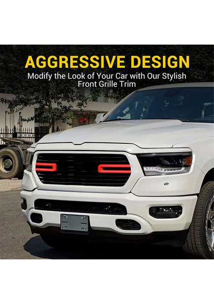 1 Çift Araba Ön Yarış Izgarası Ayar Kapağı Ram 1500 2500 3500 4500 2018-2021 Merkezi Örgü Ekleme Dekorasyon (Yurt Dışından) fırsatları