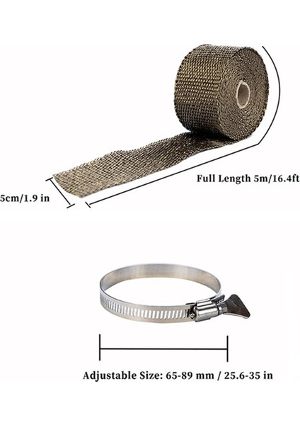 Yanmaz Boru Sarma Anti Haşlanma Baca Şerit Soba Baca Koruyucusu 2 Kelepçe ile (Yurt Dışından) fırsatları