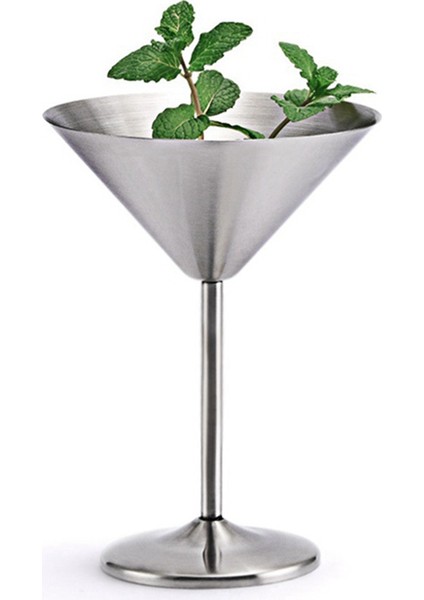 2 Adet Paslanmaz Çelik Martini Bardağı, 8 Oz Metal Kokteyl Bardağı, Kırılmaz, Dayanıklı, Ayna Cilalı Kaplama (Yurt Dışından)