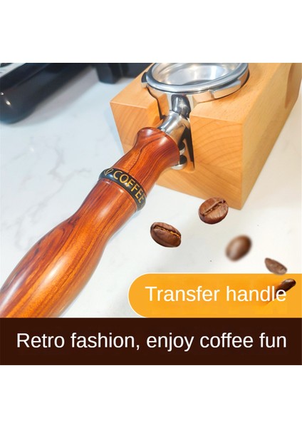Kahve Masif Ahşap Saplı M10, Döner Kolu Espresso Kahve Makinesi Araçları Aksesuarları Barista Ev A Için (Yurt Dışından)