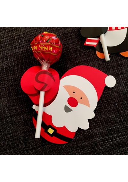 25 Adet Noel Lolipop Kağıt Kartları Festivali Çocuk Doğum Günü Partisi Şeker Hediyeler Paketi Sarma Dekorasyon, B (Yurt Dışından)