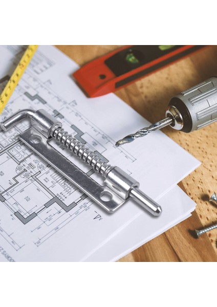 Xin Yue Zhang Donanım Yaylı Metal Güvenlik Namlu Cıvata Mandalı 3,5 "uzun Gümüş Ton (Yurt Dışından) fırsatları