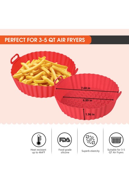 Xin Yue Zhang Silikon Hava Fritöz Gömlekleri, Hava Fritöz Silikon Tencere Sepeti, Yeniden Kullanılabilir Hava Fritöz Aksesuarları Pişirme Parşömen Kağıdı (Yurt Dışından) fiyatları