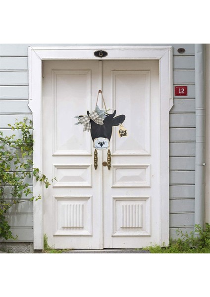 Inek Kafası Kapı Garland Karşılama Ön Kapı Askı Burcu Inek Baskı Kapı Burcu Çiftlik Evi Duvar Ev Tatil Dekorasyon (Yurt Dışından) fiyatları