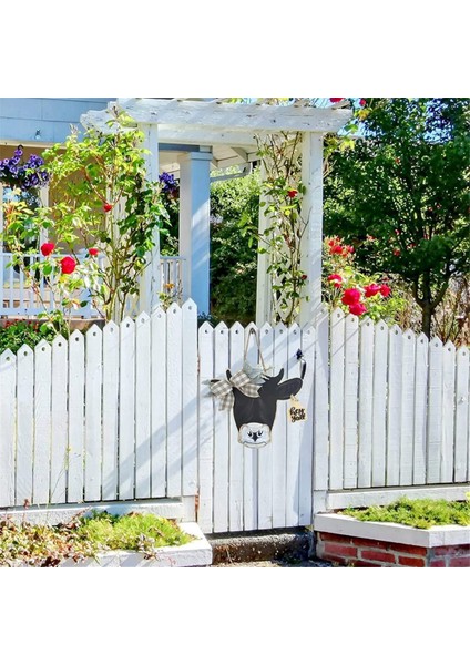 Inek Kafası Kapı Garland Karşılama Ön Kapı Askı Burcu Inek Baskı Kapı Burcu Çiftlik Evi Duvar Ev Tatil Dekorasyon (Yurt Dışından) modelleri