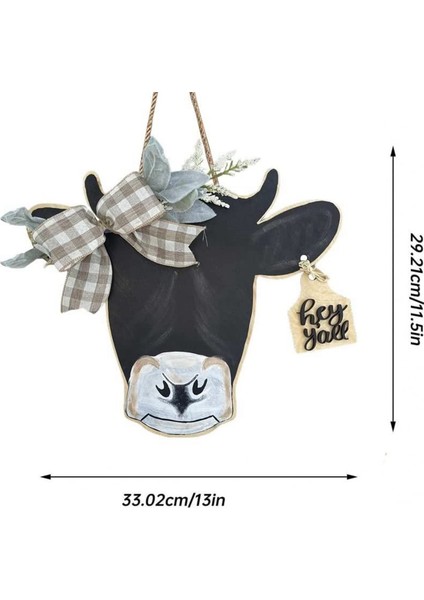 Inek Kafası Kapı Garland Karşılama Ön Kapı Askı Burcu Inek Baskı Kapı Burcu Çiftlik Evi Duvar Ev Tatil Dekorasyon (Yurt Dışından) indirimleri