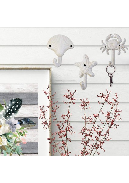 Xin Yue Zhang Denizyıldızı Dökme Demir Dekoratif Duvar Kancaları Mont Şapkalar Havlular Kancalar Plaj Okyanus Teması Şık Metal Kancalar (Yurt Dışından) fırsatları