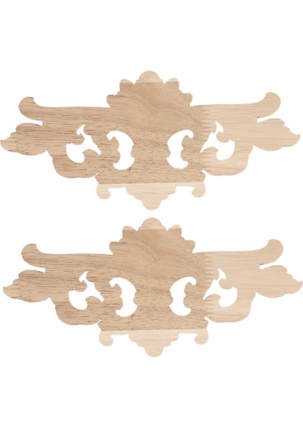 Xin Yue Zhang 2 Adet Vintage Ahşap Oyma Çıkartması Köşe Onlay Aplike Çerçeve Duvar Dolabı Kapı Dekor El Sanatları 22X10 cm (Yurt Dışından) fiyatları