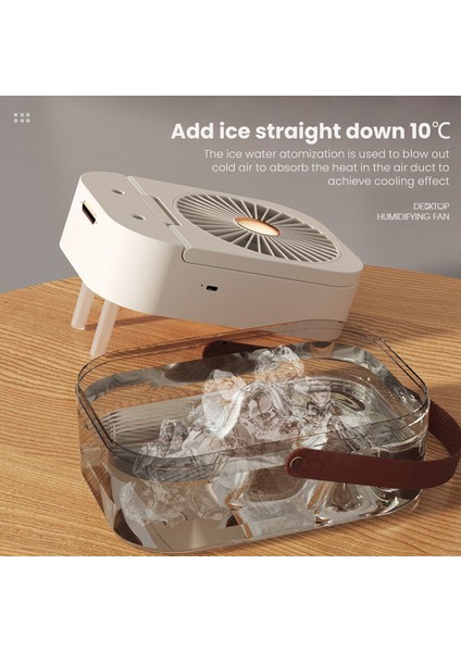 Xin Yue Zhang Yeni Nemlendirici Su Buharlı Vantilatör Taşınabilir Fan Hava Soğutucu USB Fan Masaüstü Vantilatör Gece Lambası ile Yaz Beyaz (Yurt Dışından) indirimleri
