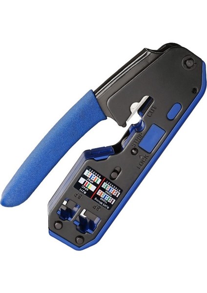 Xin Yue Zhang RJ45 Sıkma Aleti Seti Hepsi Bir Arada Sıyırıcı Kesici, 50 Pc Cat6 Geçiş Konnektörleri 50 Pc RJ45 Cat6 Koruma Kapakları (Yurt Dışından) fiyatları