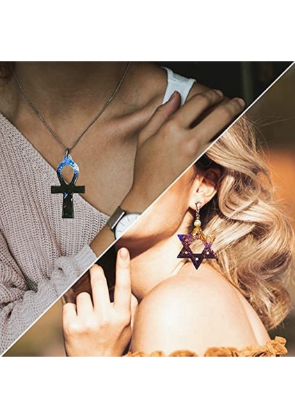 Xin Yue Zhang Reçine Silikon, Silikon Anahtarlık Takı Kolye Kalıp, Punk Tarzı Yıldız Büyülü Küpe Kolye Anahtarlık Kalıp (Yurt Dışından) modelleri