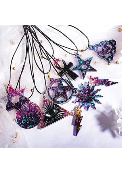 Xin Yue Zhang Reçine Silikon, Silikon Anahtarlık Takı Kolye Kalıp, Punk Tarzı Yıldız Büyülü Küpe Kolye Anahtarlık Kalıp (Yurt Dışından) fırsatları