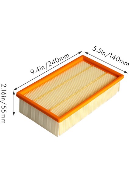 Düz Kıvrımlı Filtre Nt 25/1, Nt 35/1, Nt 45/1, Nt 55/1, Nt 611 Eco Elektrikli Süpürge Için Düz Filtrenin Değiştirilmesi (Yurt Dışından)