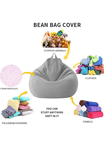 Xin Yue Zhang Tembel Kanepe Kılıfı Dolgusuz Keten Recliner Koltuk Puf Kanepe Kanepe Kılıfı Açık Gri (Yurt Dışından) fiyatları