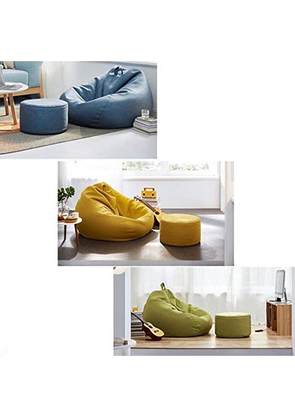 Xin Yue Zhang Tembel Kanepe Kılıfı Dolgusuz Keten Recliner Koltuk Puf Kanepe Kanepe Kılıfı Açık Gri (Yurt Dışından) modelleri