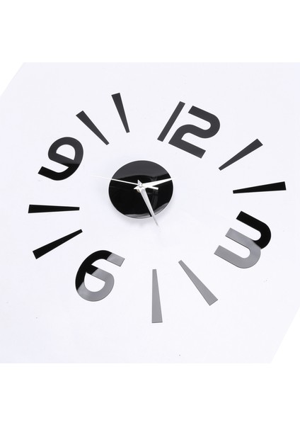Xin Yue Zhang Dekor Kuvars Diy Duvar Saati Saatleri Horloge Izle Oturma Odası Moda Akrilik Ayna Çıkartmaları Siyah (Yurt Dışından) modelleri
