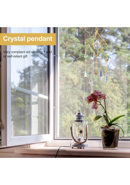 Xin Yue Zhang Kristal Güneş Yakalayıcı, Gökkuşağı Prizması, Pencere Güneş Yakalayıcı, Altın Kaplama Göksel Güneş Yakalayıcı, Kristalli Boho (Yurt Dışından) fiyatları