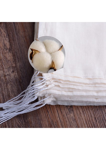 50 Adet 4 x 6 Inç Pamuklu Muslin Çanta, Çay Için Yeniden Kullanılabilir Ipli Çantalar, Parti Için Tülbent Poşet Çantalar, (Yurt Dışından)