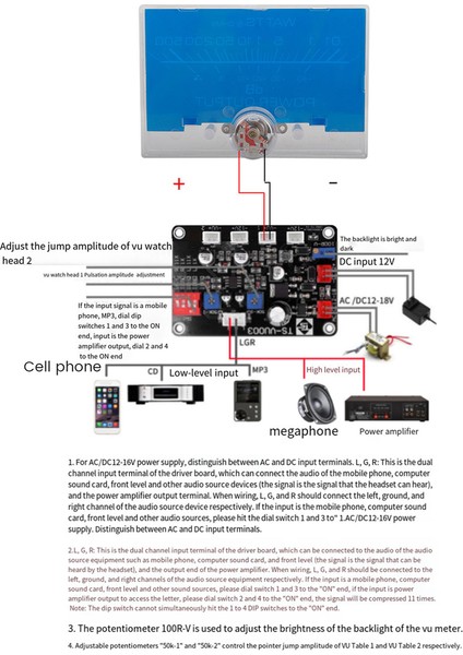 12-16 V Vu Metre Analog Panel Ses Seviyesi Ölçer Mavi Arka Işık Güç Amplifikatörü Için Sürücüye Gerek Yok Dijital Güç Ölçer (Yurt Dışından)