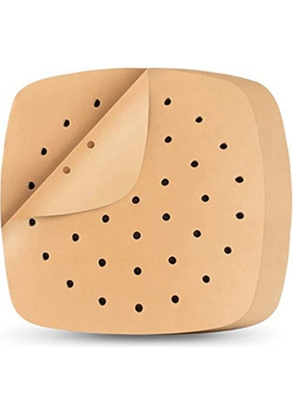 200 Yaprak Hava Fritöz Kağıdı Tek Kullanımlık Pişirme Kağıdı Astar Levha Yağ Emici Kağıt Ev Ped Kağıt Pişirme 20X20 cm (Yurt Dışından)
