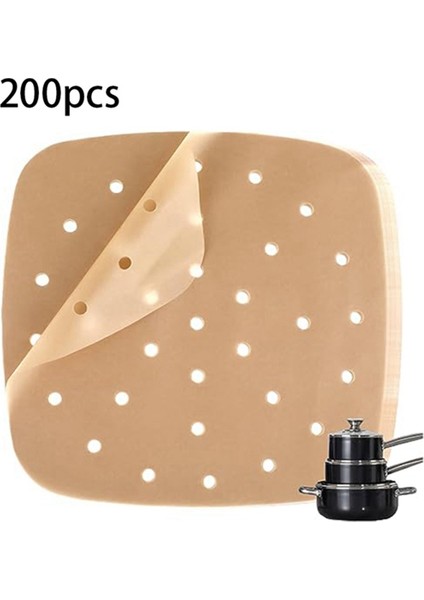 200 Yaprak Hava Fritöz Kağıdı Tek Kullanımlık Pişirme Kağıdı Astar Levha Yağ Emici Kağıt Ev Ped Kağıt Pişirme 20X20 cm (Yurt Dışından) fiyatları