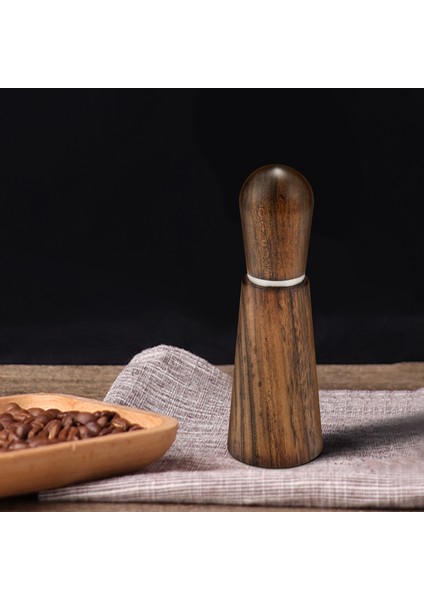 Xin Yue Zhang Espresso Kahve Karıştırıcı, Espresso Dağıtımı Için Kahve Karıştırma Aleti, Doğal Ahşap Sap ve Stand, Koyu Kahverengi (Yurt Dışından)