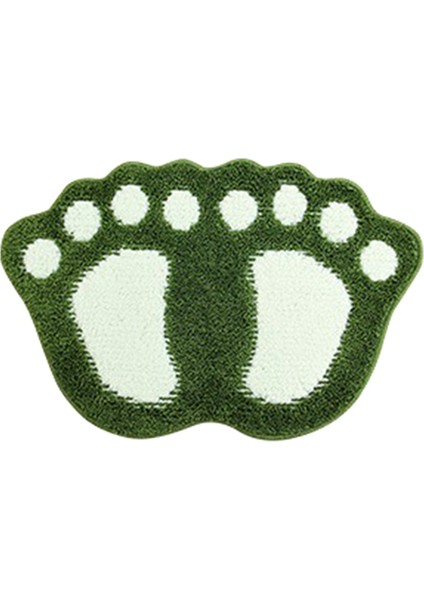 Sevimli Banyo Paspas Halı Su Emici Olmayan Yeşil Büyük Ayaklar Hızlı Kuru Yumuşak Mikrofiber Halı Banyo Oturma Odası Için (Yurt Dışından)