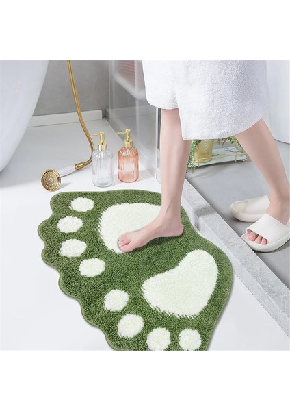 Sevimli Banyo Paspas Halı Su Emici Olmayan Yeşil Büyük Ayaklar Hızlı Kuru Yumuşak Mikrofiber Halı Banyo Oturma Odası Için (Yurt Dışından) indirimleri