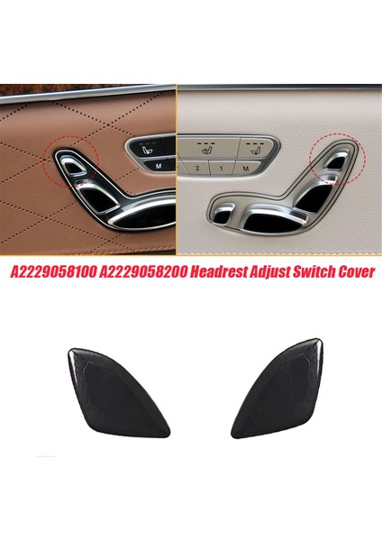 1 Çift Araba Koltuğu Ayar Anahtarı Kapakları W222 W217 S Sınıfı 2014-2022 A2229058100 A2229058200 Kafalık Düğme Kapağı (Yurt Dışından)