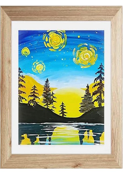 Xin Yue Zhang Çocuk Sanat Çocuk Sanat Çerçeveleri Ön Açılan Çocuk Sanat Çerçeveleri Değiştirilebilir Sanat Eseri Sergileme Depolama Çerçeveleri (Ahşap Rengi) (Yurt Dışından)