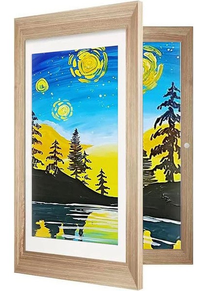Xin Yue Zhang Çocuk Sanat Çocuk Sanat Çerçeveleri Ön Açılan Çocuk Sanat Çerçeveleri Değiştirilebilir Sanat Eseri Sergileme Depolama Çerçeveleri (Ahşap Rengi) (Yurt Dışından) fiyatları