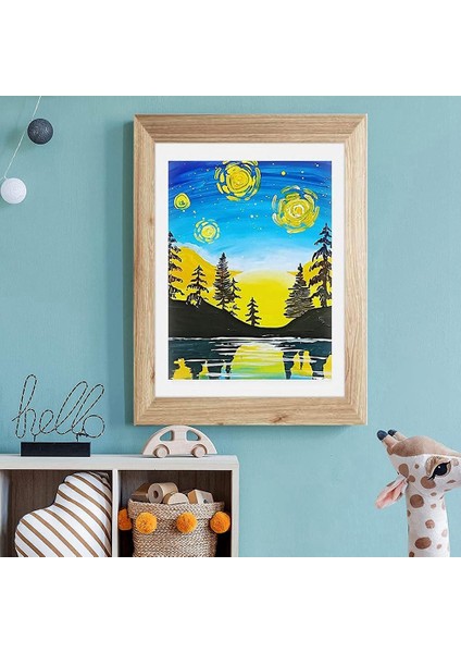 Xin Yue Zhang Çocuk Sanat Çocuk Sanat Çerçeveleri Ön Açılan Çocuk Sanat Çerçeveleri Değiştirilebilir Sanat Eseri Sergileme Depolama Çerçeveleri (Ahşap Rengi) (Yurt Dışından) fırsatları