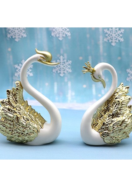 Xin Yue Zhang 2 Parça Kuğu Süsleri Figürler, Kuğu Pasta Süslemesi, Araba Figürleri Dekorasyonu, Ev Düğünü A (Yurt Dışından) fiyatları