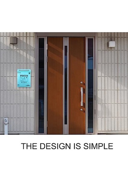 Posta Kutusu Vintage Duvara Montaj Posta Kutusu Sonrası Mektup Kutusu Dış Antika Metal Posta Kutusu Pasa Dayanıklı Posta Tutucu Mavi (Yurt Dışından) fırsatları