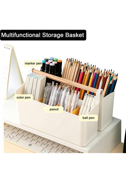 Xin Yue Zhang Masa Düzenleyici Çok Fonksiyonlu Taşıma Bölünmüş Ofis Depolama Tote Plastik Kalem Kalem Tutucu Kırtasiye Organizatör (Yurt Dışından) fırsatları