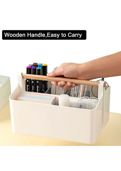 Xin Yue Zhang Masa Düzenleyici Çok Fonksiyonlu Taşıma Bölünmüş Ofis Depolama Tote Plastik Kalem Kalem Tutucu Kırtasiye Organizatör (Yurt Dışından) indirimleri